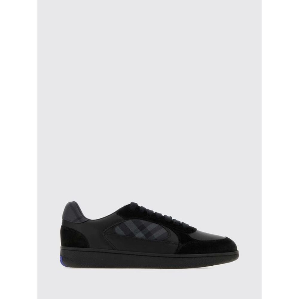 Burberry Men Terrace Side Check Suede And Leather Sneakers Burberry